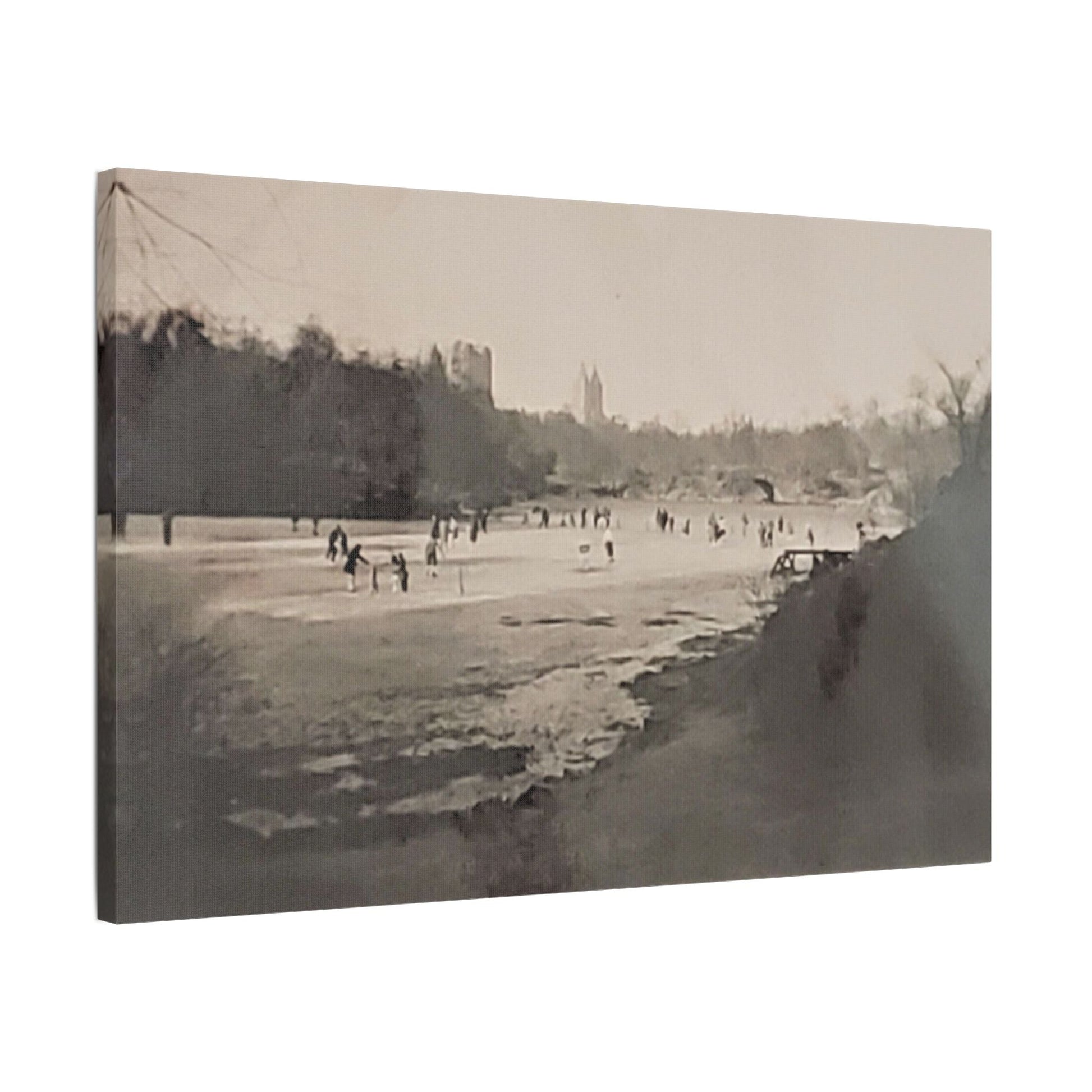 Central Park Satin Canvas Stretched