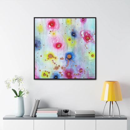 Raining Blooms Gallery Canvas Wraps, Square Frame