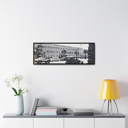 Sunset Bowling Center Largest in U.S 1939 Gallery Canvas Wraps Horizontal Frame 36″ x 12″ Black Premium Gallery Wraps (1.25″)