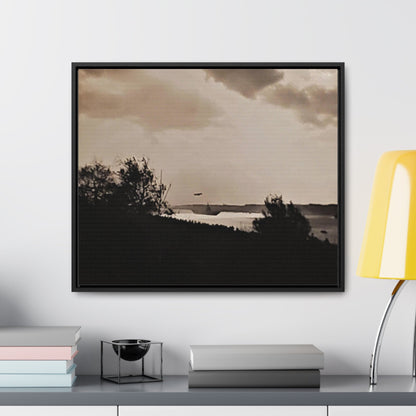Navy Day New York October 27th 1945 Plane Gallery Canvas Wraps Horizontal Frame 24″ x 20″ Black 1.25"