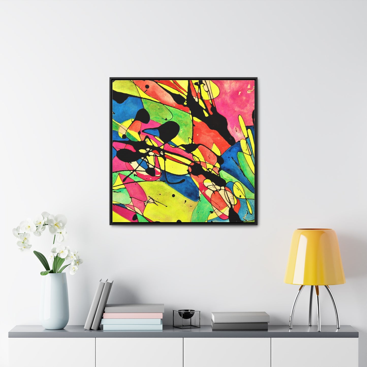 Exploding Earth Gallery Canvas Wraps, Square Frame