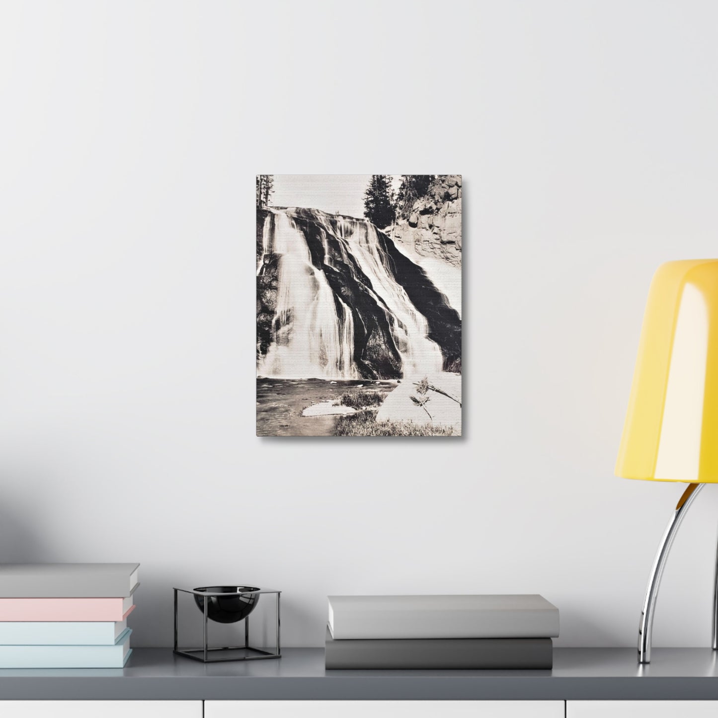 Gibbon Falls Yellowstone Stretched Canvas