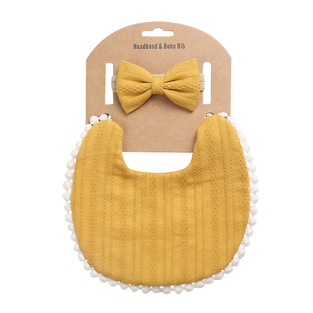 Floral Baby Bib & Headband Combo - DP021 1 - bib set