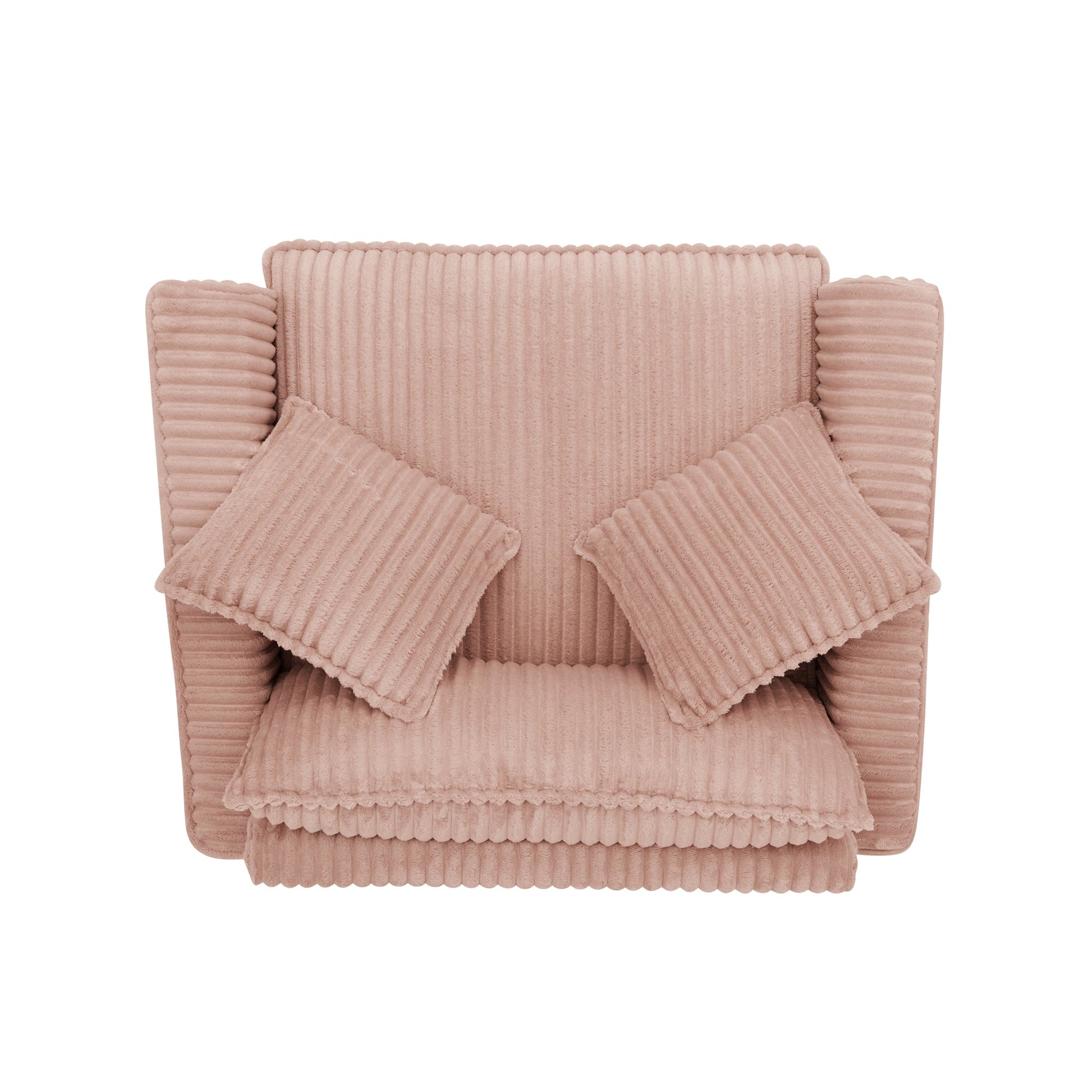 Lazy sofa chair, comfortable single-person sofa chair, with a backrest and soft seat cushion, having armrests on both sides, suitable for living room and bedroom - Pink- Montret- {{Product type}}