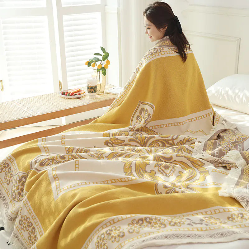 Cotton Tassel Blanket for All Seasons 