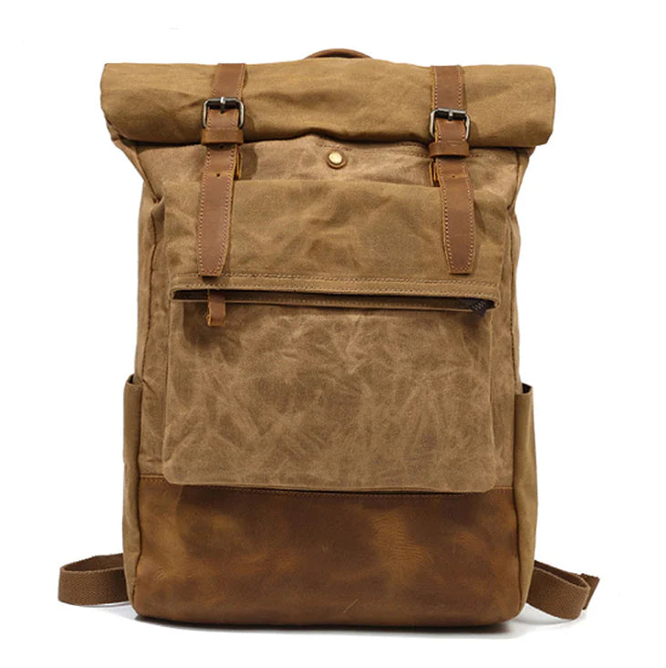Vintage Canvas Backpack with Classic Design - Kia Day Design