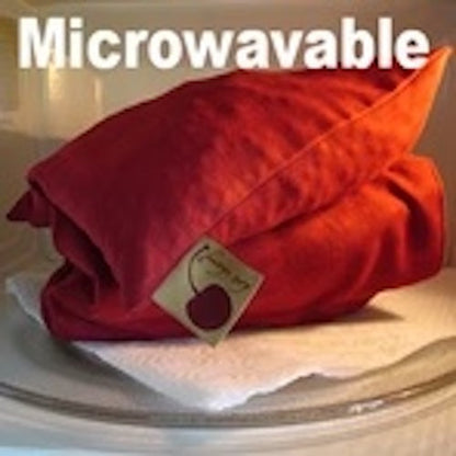 Hot Cherry Square Pillow in Red Denim - - Pillow