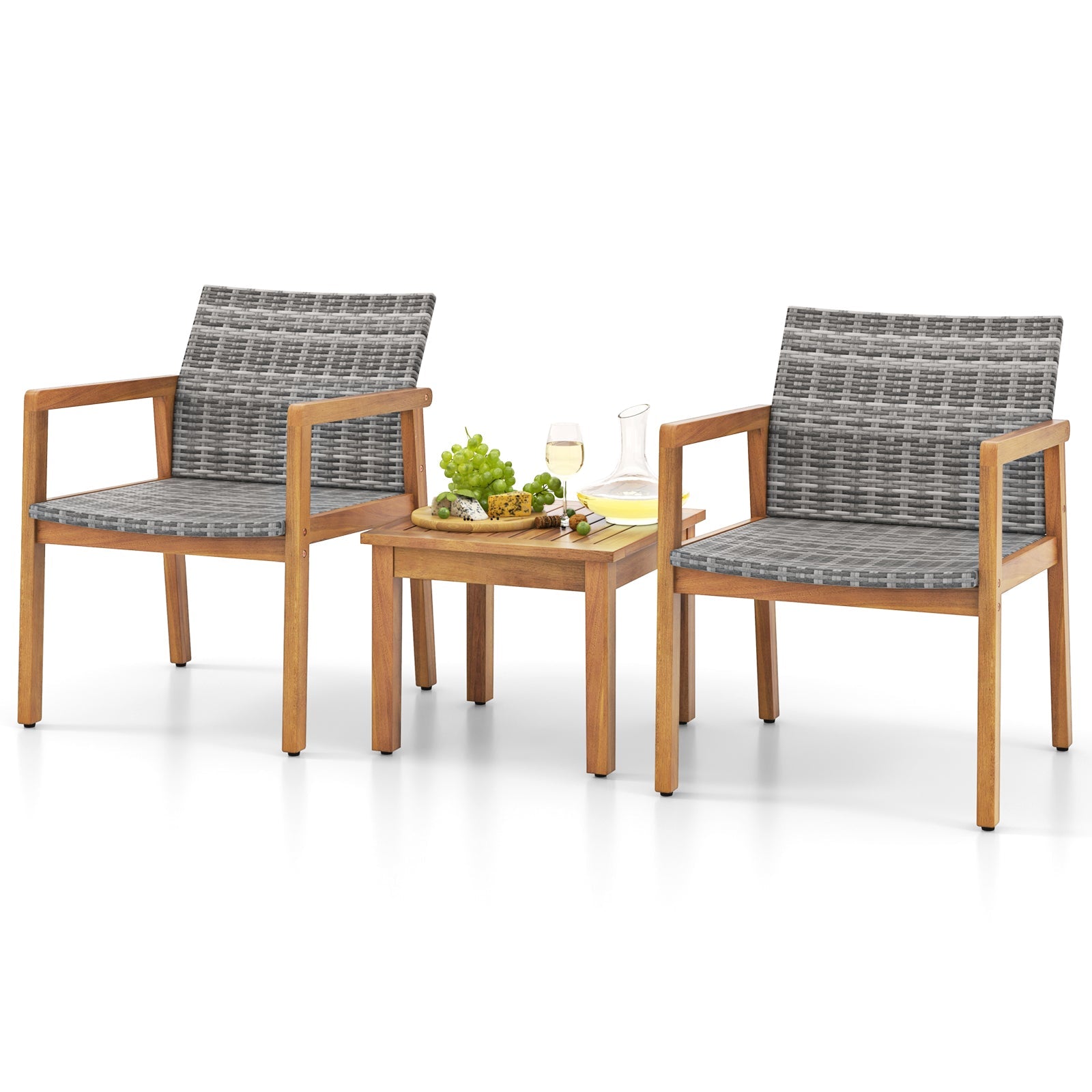 3 Pieces Patio Furniture Set  with Chair- DirectDeals- {{Product type}}