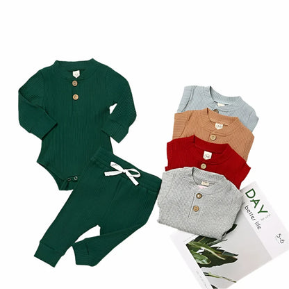 Babies Knit Long Sleeve Romper and Pants