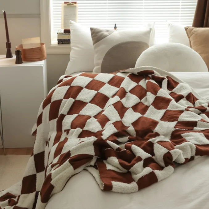 Checkerboard Plaid Blanket Fleece