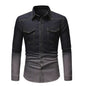 Men's Gradient Denim Long Sleeve Shirt - Kia Day Design