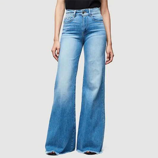 Slim Fit Flared Denim Jeans - Kia Day Design