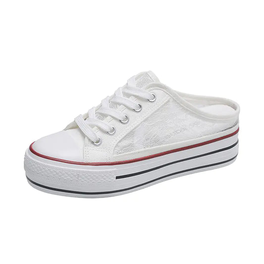 Women's Thick-Soled Breathable Canvas Sneakers - Kia Day Design