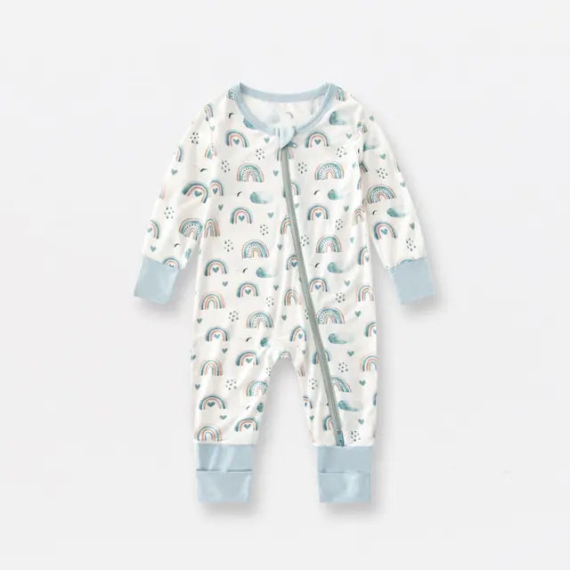 Bamboo Fiber Baby Zippered Romper - Kia Day Design