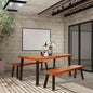 Rectangular Acacia Wood Rustic Dining Furniture Table- DirectDeals- {{Product type}}