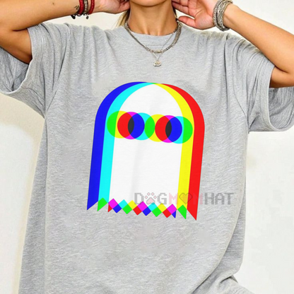 Ghost Trippy Vaporwave T-Shirt – Halloween Techno Rave EDM Party Tee - - T-shirt