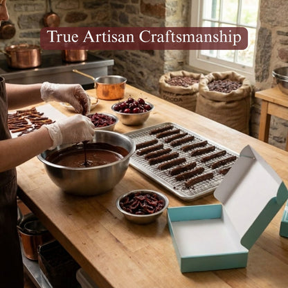 Andy Anand 60% Dark Chocolate Cherry Peel, Vegan, Gluten-Free, 12oz Gift Box (Approx. 43 Hand-Dipped Pieces) – Premium Italian Gourmet Treat - -