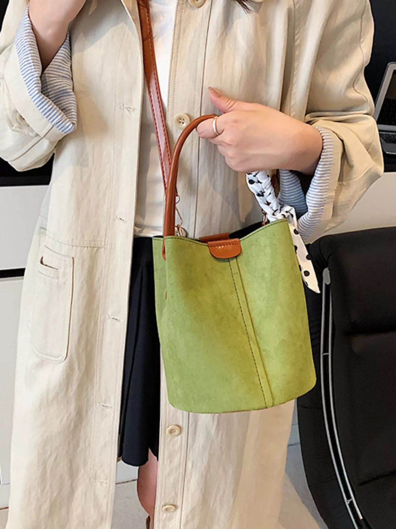 Bucket Crossbody Bag - Green ONESIZE -