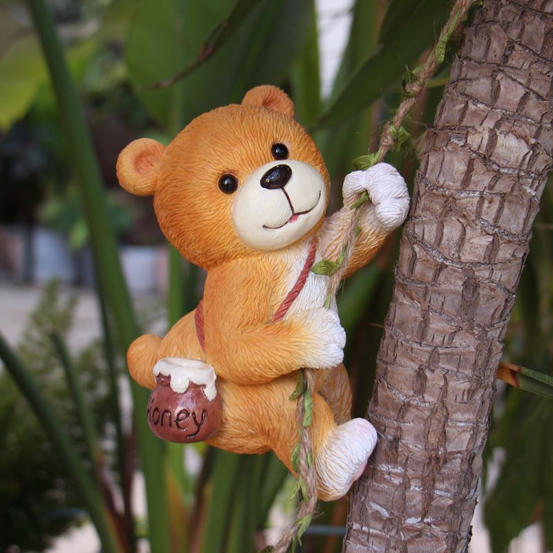 Enchanted Garden Climbers Featuring Squirrels - climbing bear - yard decoration