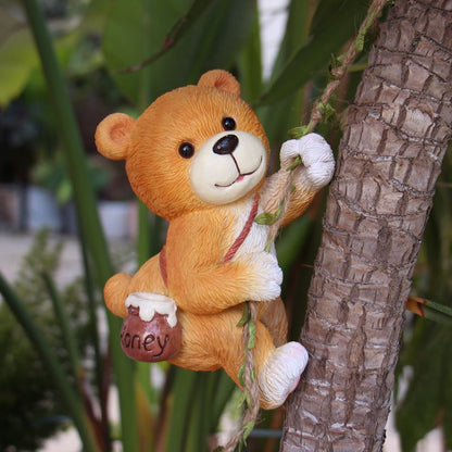 Enchanted Garden Climbers Featuring Squirrels - climbing bear - yard decoration