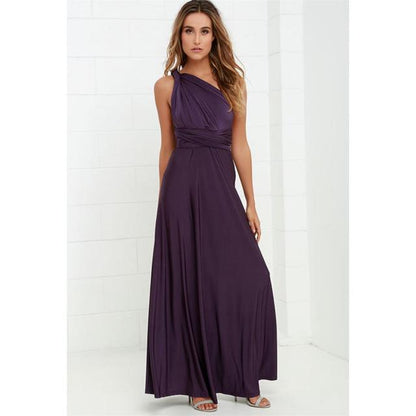 Long Wrap Dress - Purple Medium - dress