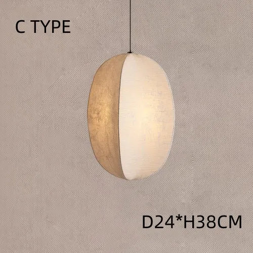 JYLIGHTING Modern Wabi-Sabi Lantern Chandelier Custom Fabric Pendant Light Store Restaurant Corridor Mall Decorative Lights