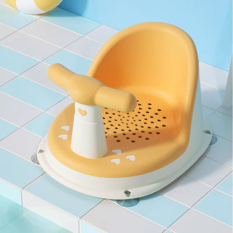 Baby Non-Slip Plastic Bath Seat Yellow