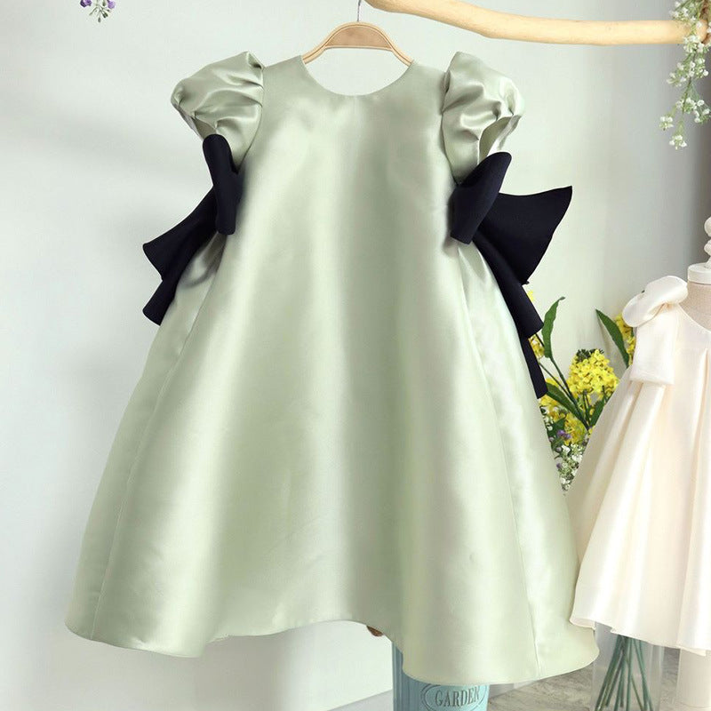 Cute Baby Girl Bubble Sleeve Princess Dress - - toddler dress