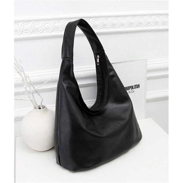 Leather Womens Shoulder Bag Soft Large Capacity - - handbag