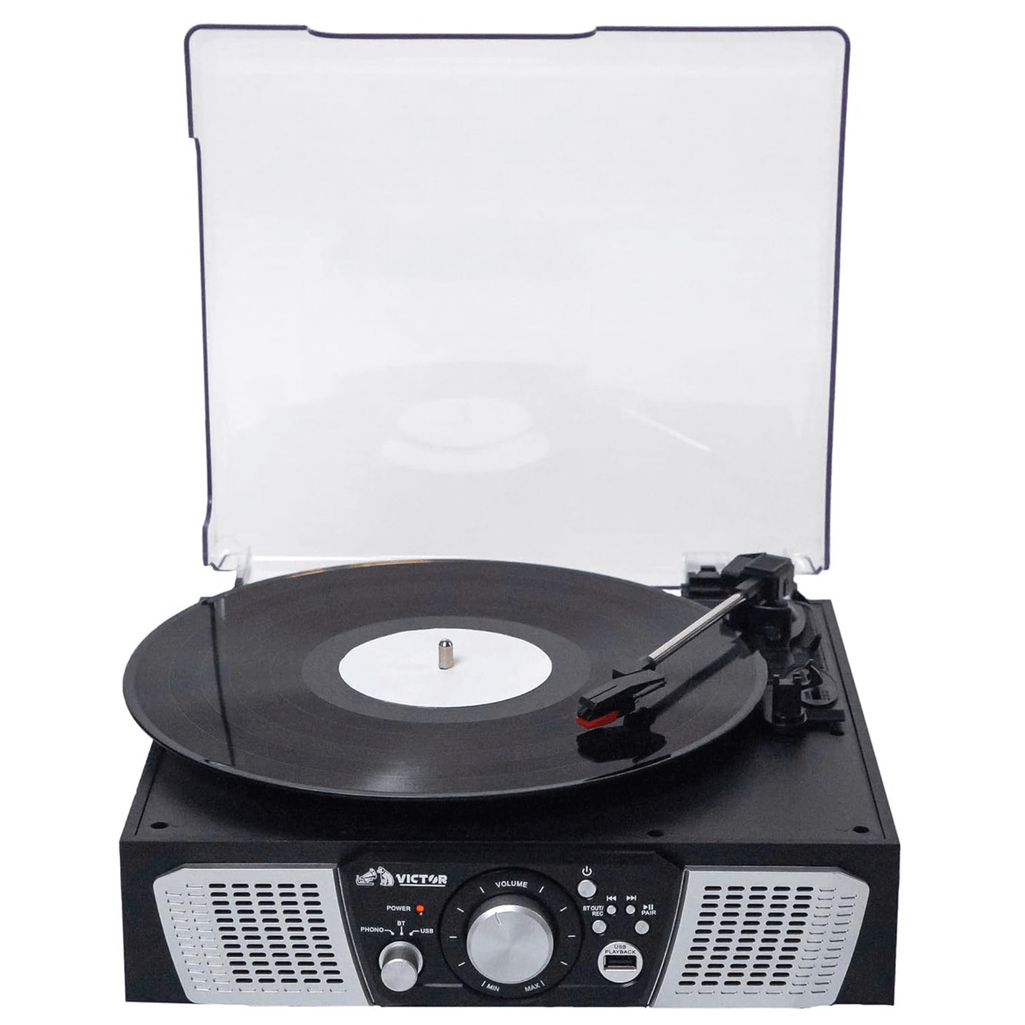 Victor Lakeshore 5-in-1 Hybrid BT Turntable System Black - Refurbished- Jupiter Gear Home- {{Product type}}