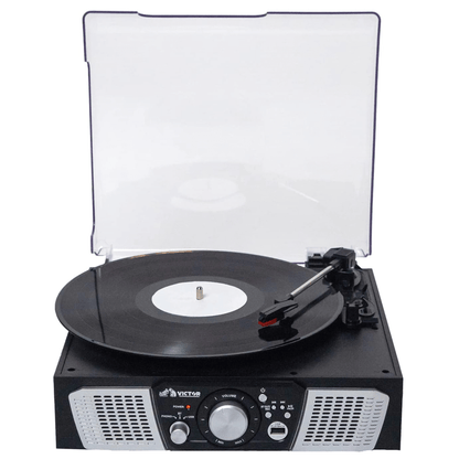 Victor Lakeshore 5-in-1 Hybrid BT Turntable System Black - Refurbished- Jupiter Gear Home- {{Product type}}