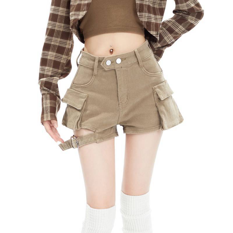 Fashionable American Retro Shorts for Women - - shorts