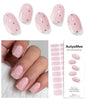 AutyaMee Semi Cured Gel Nail Strips Pink Diamond 20 PC Gel Nail Stickers - Pink Diamond - nail polish