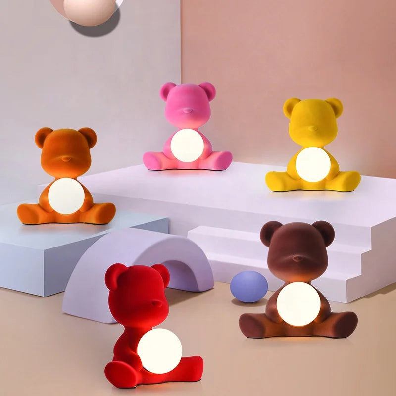 Teddy Bear LED Resin Table Lamp Light brown 350*340mm