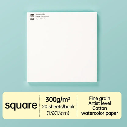 300g 100% Cotton Artist Watercolor Drawing Paper Pad 20sheets