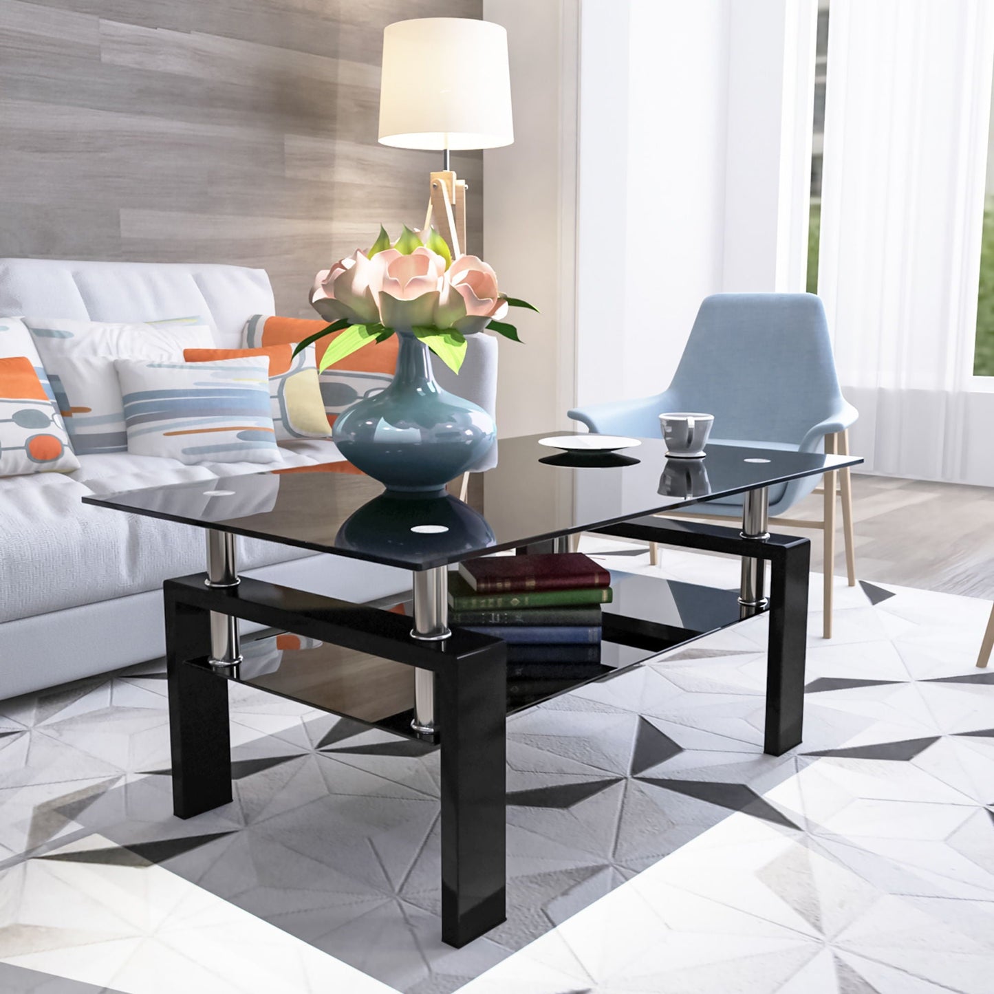 Rectangle Coffee Table, Modern Side Center Tables For Furniture- Unique Piece Furniture- {{Product type}}