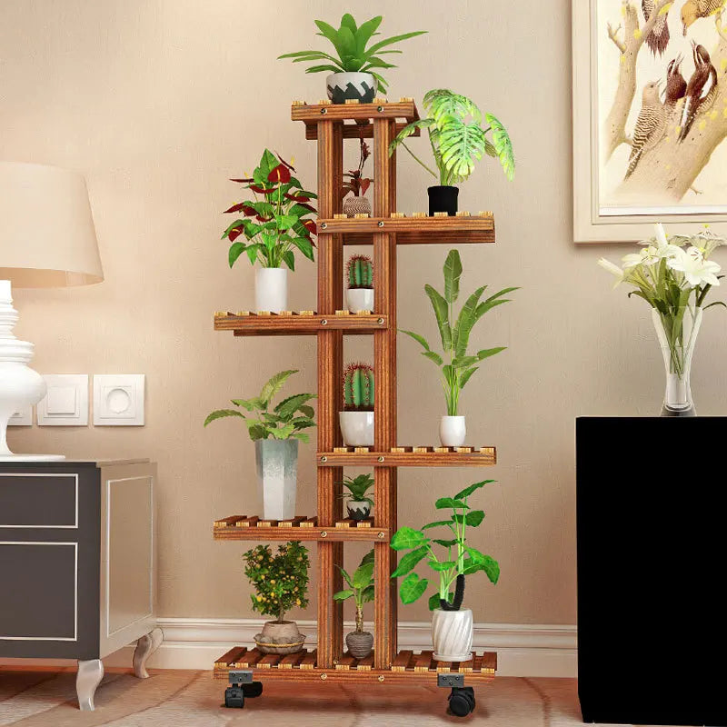 Foldable Home Decoration Wood Stand Storage Rack Household Decorative