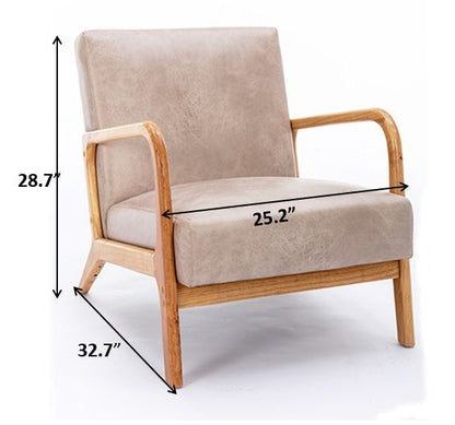 Classic Mid-Century Modern Accent Chairs, Open Framed Armchair With Cushioning- Unique Piece Furniture- {{Product type}}