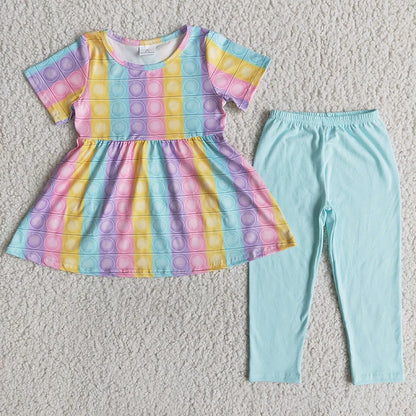 Ruffle Long Sleeve shirt and Cotton Pants Sets