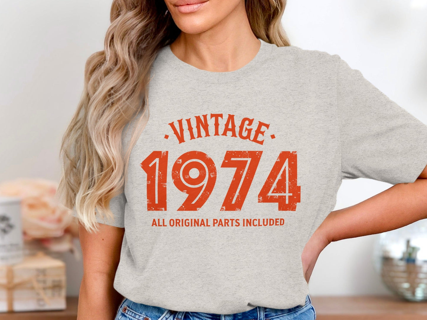 Vintage 1974 All Original Parts Included Birthday T-Shirt- Cloud 16 Clothing Co.- {{Product type}}