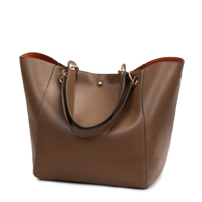 Vintage Womens Bucket Handbag Set - Rose Gold - handbag