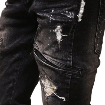 Riders Edge Distressed Denim - - jeans