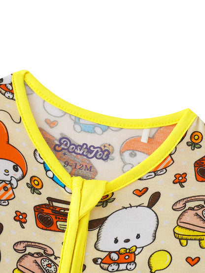 PoshTOT Sanrio Cinnamoroll Bamboo Baby Convertible Zippy Romper - - Zippy Romper