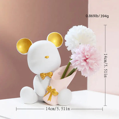 Creative Mini Bear Vase - - vase