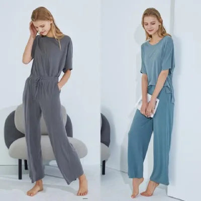 Casual Pajamas Thin Two-Piece Suit Can Be Worn Outside Women's Pajamas