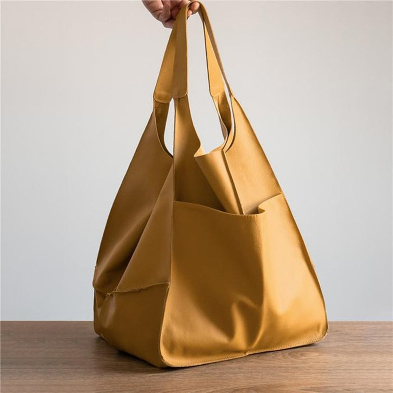 Leather Womens Shoulder Bag Soft Large Capacity - - handbag