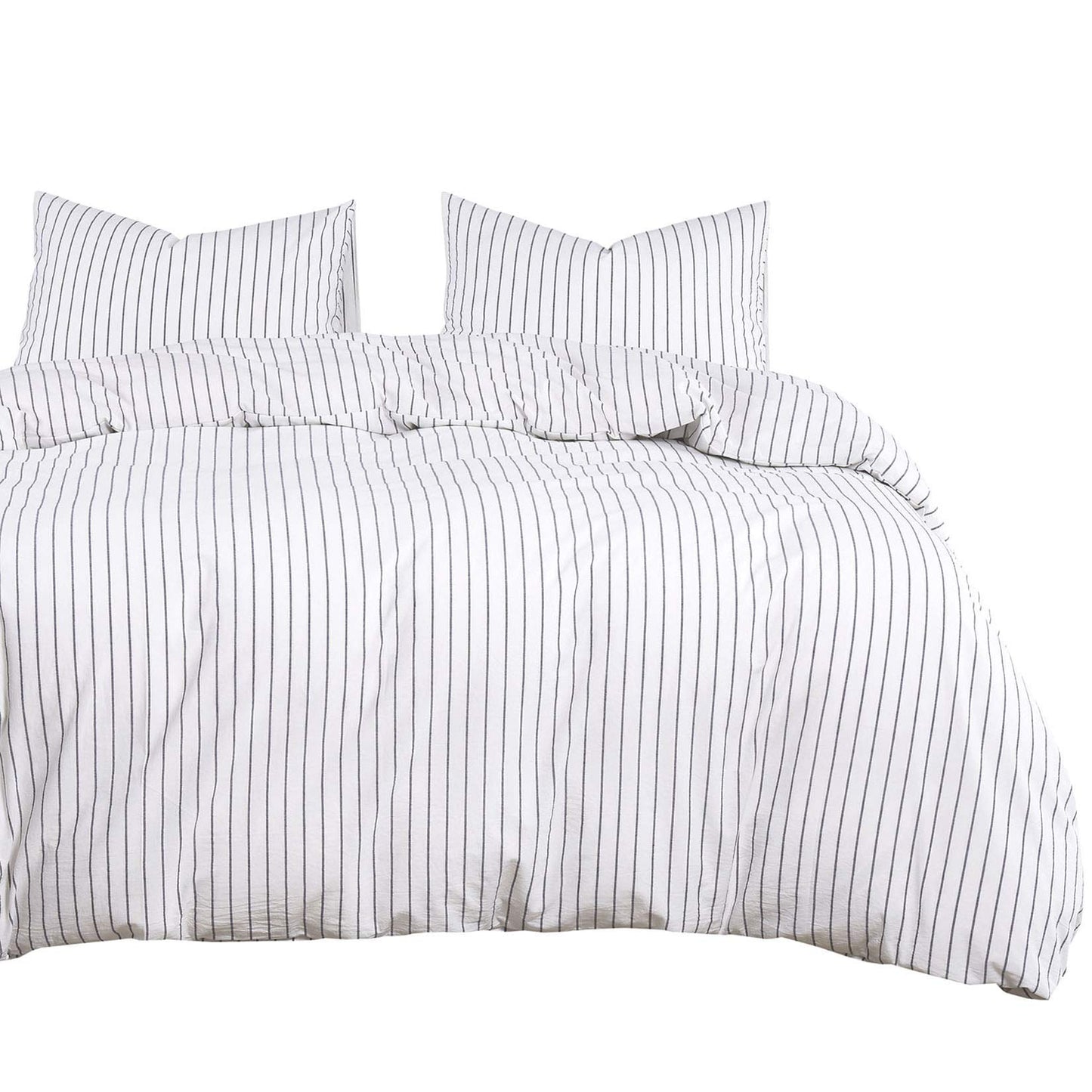 Cloud Stripe Cotton Duvet Set - Queen Size - - Duvet cover