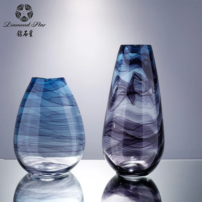 Hand Made New Design Flower Colored Glass Vases