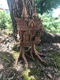 Baba Yaga Hut Statue, Hand Painted Resin Sculpture | Russian Folklore Figurine | Witch House Statue | Fantasy Art for Gothic Home Decor - -