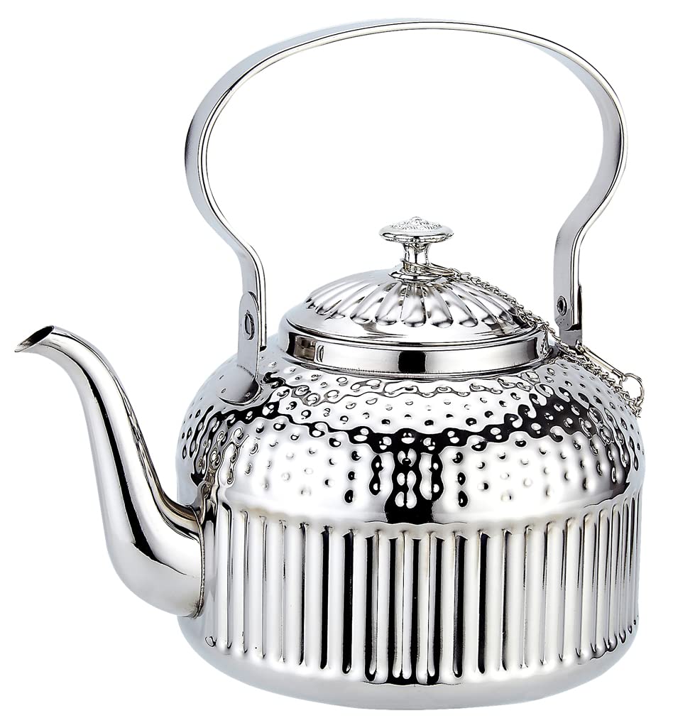 Classic 40Oz Silver Steel Tea Brewer - Silver 1200ml - tea pot